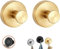 Luxe Hold No-Drill Hooks, 2024 Upgraded Suction Cup Hooks, Stainless Steel Waterproof Suction Cup Hooks for Shower, Bathroom, Hanging Towels, Mounting on Glass Shower Doors, Tile (2 PCS gold)