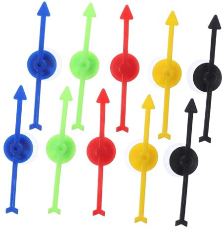 KOMBIUDA 10 Stück Spielkreisel Spielsteine Für Brettspiele Plastik-spielpfeile Ersatz-saugnapf-Zeiger