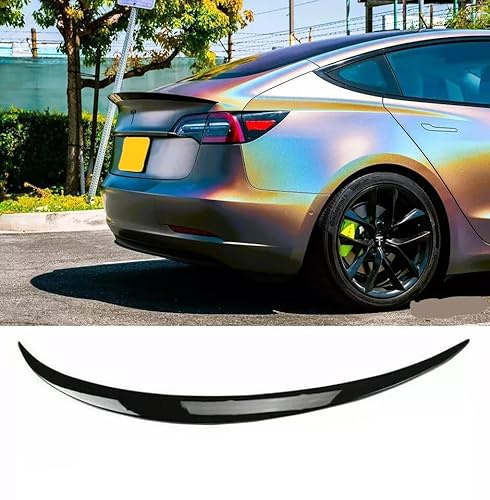 For Auto Perfectionists UK Rear Boot Spoiler Wing Compatible With Tesla Model 3 2017-2024 ABS Gloss Black