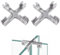 Lyeteung 2 Pezzi 8mm Morsetto in Vetro, Lega di Alluminio Vetro Clip, Supporti per Vetro Regolabili, Clip di Fissaggio in Vetro, Morsetti per Vetro, per Vetri Spessi 3-7 mm, Forma di Croce