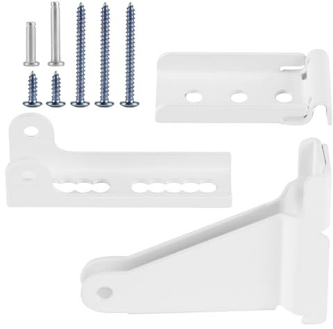 Storm Door Closer Bracket Kit,White Reinforced Screen Door Closer Replacement Parts Compatible with Andersen Emco Larson Pella Storm Door Replacement Parts, Compatible with 40201 Door Repair Kit