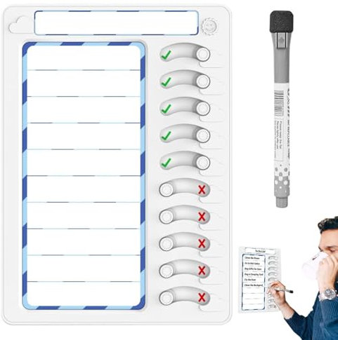 Family Calendar Planchette à effacer sèche - Tableau effaçable à sec - Organiseur mensuel - Planificateur de bureau critique - Calendrier blanc - Liste de contrôle - Comité de planification des tâches