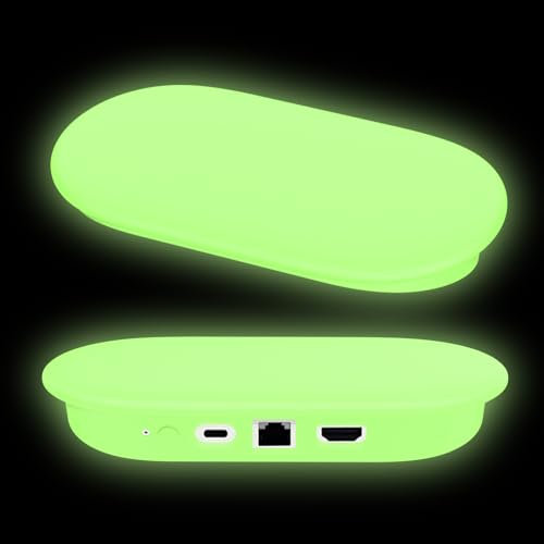 TV Host Box Protection Cover for Google TV Streamer 4K Cases,Silicone Protective Covers for Google TV Streamer 4K TV 2024,Dustproof and Scratchproof Silicone Protective Cover (Luminous Green)