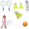 Rebound Badminton Set, Adjustable Training Equipment, Return Shuttlecock System, 8x4cm, Hand Eye Coordination Trainer, Agility Practice Tool, Ideal for Parks and Outdoor Play