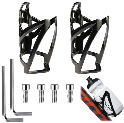 2 Piezas Portabidón Bicicleta, Soporte para Botella de Agua Ligero para MTB Bicicleta de Carretera Bicicleta Fixie Ciclismo, Jaula Universal de PC