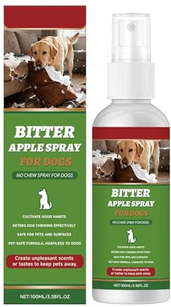 Anti-Kau-Spray für Hunde – Meistern Sie die Gewohnheiten Ihres Welpen, 100 ml, natürliches Abwehrmittel gegen Pflanzen und Teppiche, langanhaltender bitterer Schutz + schnelles Wirkungsprofil, ungifti