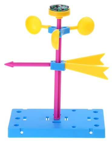 1Set Wind Vane Model Anemometer Kit Speed Measurement Toy for Children Physics Experiment Supp Vane Kit