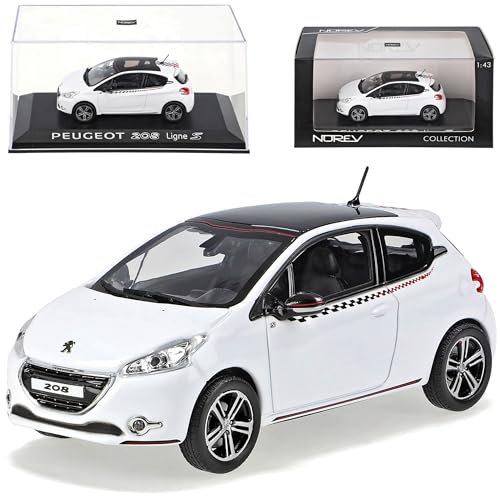 Norev Peugeot 208 3 Türer Ligne S Weiss Ab 2012 1/43 Modell Auto