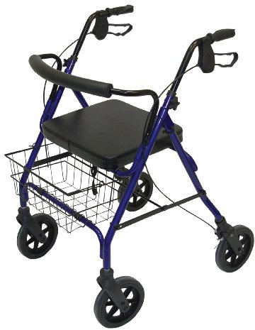 DAYS Heavy Duty Bariatric Rollator, Small, Mobility Aid, Mobility Walker & Rest Seat for Elderly, DisabledWalking Stabilizer, Four Wheels, Small