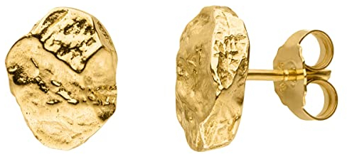 Nugget Ohrstecker Goldschmiedearbeit aus Deutschland (Sterling Silber 925) Damen Herren Ohrringe