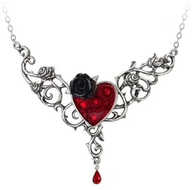 Alchemy Gothic The Blood Rose Heart Pendant
