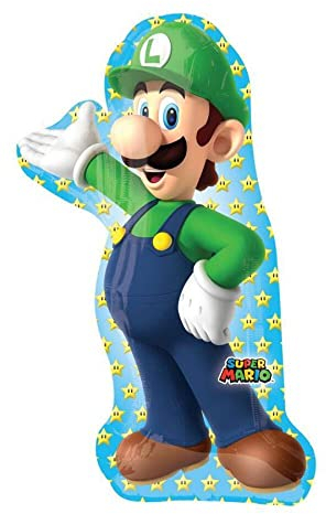 Super Mario Luigi SuperShape Foil Balloons 20/50cm w x 38/96cm h