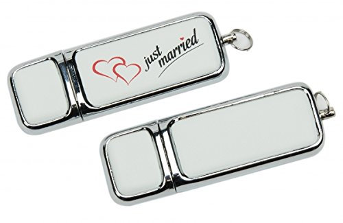 Clé USB de mariage avec inscription « Just Married »