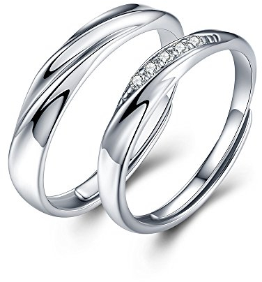 sassu fine Endless Love Paar Ring Vorschlag Ring Verlobungsring Ehering Geburtstagsgeschenk