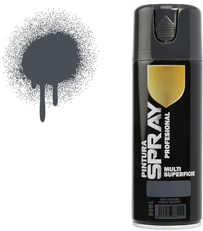 H HANSEL HOME Pintura Spray Gris Oscuro 400 Ml