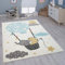 Paco Home Kinderteppich Teppich Kinderzimmer Mädchen Jungs Verschiedene Motive Und Größen, Grösse:133x190 cm, Farbe:Creme