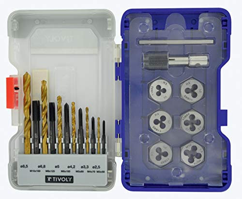 Tivoly 11900970015 Mallette Tarauds et Filière 19pcs MTF19 RANGER SET