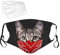 Lulupi Katze Mundschutz Multifunktionstuch 3D Druck Bandana Maske Waschbar Baumwolle Stoffmaske Alltagsmaske Katzenmotiv Tiermotiv Mund und Nasenschutz Face Halstuch Schals