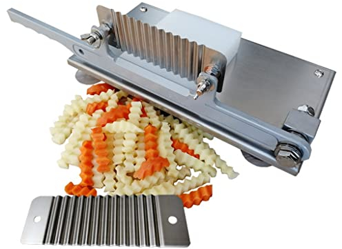 YUEYOULII Cuchillo de Papas Fritas Cuchillo de Onda de Corte de Patata Cuchillo de Arrugas Corte Fancy Patata Máquina Cuchillo de Onda Fruta Verduras Cuchillo Cuchillo Ondulado (Color : A)