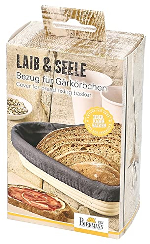 Birkmann, Laib & Seele, für Gärkörbchen, zur Nutzung als Brotkorb, 100% Baumwolle nach Öko-Tex® Standard 100, herzförmig, 24 x 24,5 cm, bei 30 °C waschbar, 700758