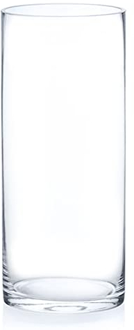 Enova Floral Zylinder Glasvase 12,7 x 30,5 cm Runde Große Blumenvase, Stumpenkerze Schwimmkerzenhalter Vase, Hohe Glasvase für Blumen, Glasvase für Dekor, Hochzeit Tafelaufsätze (1 Stück)