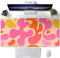 Grand tapis de bureau moderne abstrait XXL - Base en caoutchouc antidérapant avec bords cousus - Joli tapis de souris - Accessoire de décoration pour femme - 80 x 40 cm - Rose