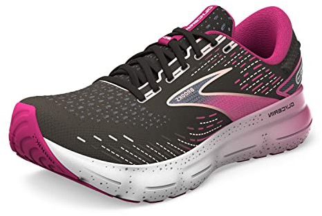 BROOKS Damen Glycerin 20 Sneaker, Black Fuchsia Linen, 41 EU