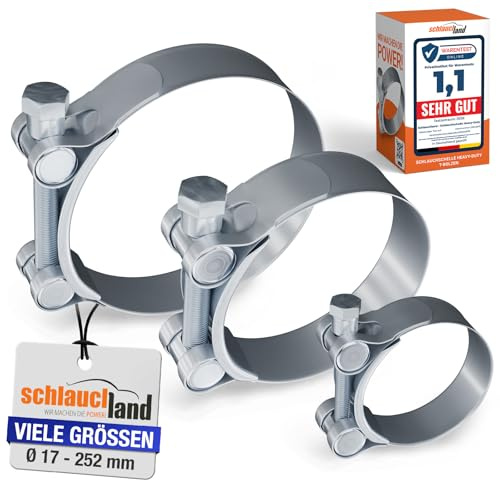 10 Stück SCHLAUCHSCHELLE HEAVY DUTY Ø 86-91mm Gelenkbolzenschelle INOX W4 Edelstahl V2A 1.4301 rostfrei | AUSWAHL 17-252mm & 1/10/20/50/100 Stck | Edelstahlschelle T-Bolzen Rohr-Schelle | PREMIUM
