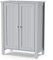 Multigot Bathroom Floor Cabinet, Wooden Freestanding Cupboard with 3-Position Adjustable Shelf and Double Door, Slim Storage Organizer Unit for Bathroom Living Room Hallway (60 x 30 x 80cm, Grey)