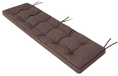 Bankauflage für Gartenbank, Polsterauflage, Sitzkissen, Bankkissen, Bankpolster mit 8 cm Dicke Polsterung, Auflage für Bänke, Made in EU - 180x40 cm - braun