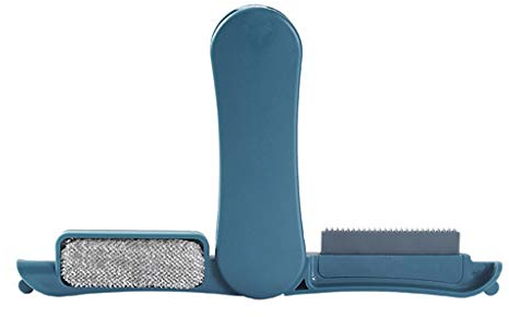 Tragbarer Mini-Fusselentferner, Haarballschneider, Flaumpellet, Tierhaarentferner, Fusselstoffrasierer für Mantel, Pullover, Faltbare Bürste (Fleischrot)