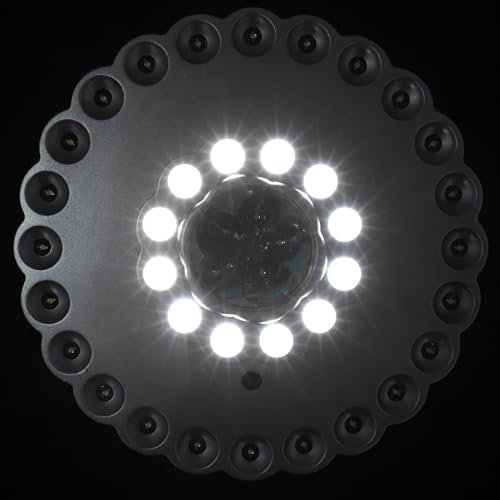 jojofuny 3 Stück 36 LED Campinglicht Zeltbeleuchtung Außenbeleuchtung draussen Gartenschirm Campinglaterne licht Runde Dics-Lampe Batterie Lagerfeuer Schirmstange Zelt Lichter