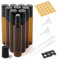 Lot de 10 bouteilles en verre roll-on vides de 10 ml pour huile essentielle, avec rouleau en acier inoxydable, entonnoir, ouvre-bouteille, étiquettes, pipettes pour huiles essentielles, lotions,