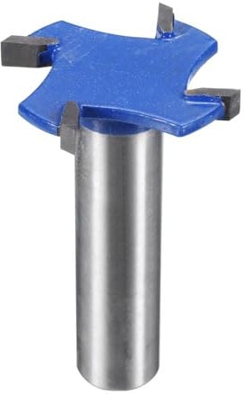sourcing map T Slot Cutter Rabbet Router Bit 1/2 Shank 1-3/8 (35mm) x 5/32 (4mm) 4 Wing Carbide Slotting Cutter Rabbeting Slab Flattening Router Bits for Wood