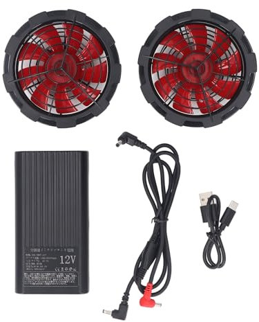 80000mAh 4 Speed Cooling Jacket Fan with 12V Battery and Power Bank, Suitable for Personal Air Conditioning Apparel