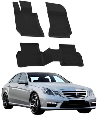 Sahler Fußmatten Automatten kompatibel mit Mercedes W212 E-Klasse 2009-2016 | 4.5D Premium TPE Gummi Antirutsch Gummimatten Wasserdicht Car Auto Matte Schwarz