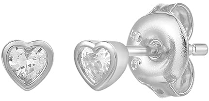 XENOX® LOVE STORY Ohrstecker - Damen Ohrringe aus hochwertigem 925/- Sterlingsilber mit Zirkonia Stein | XS10052