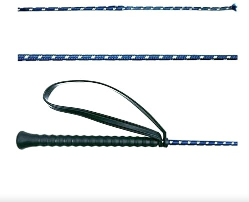 JA Horse JA0001 Fleck Reitgerte Dressurgerte mit Handlasche, Navy, 110 cm | Profi Gerte für Dressur & Reitsport, rutschfester Griff, flexible Reitgerte Pferd