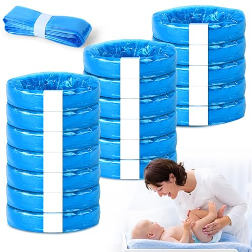 Recharge Poubelle a Couche 18 Pièces, Film De Recharge De Seau À Couches Épaissi Avec Une Bonne Étanchéité Et Résistance Aux Odeurs, Adapté Pour Tommee Tippee, Litter Locker, LittyCat, Chicco, Sprout