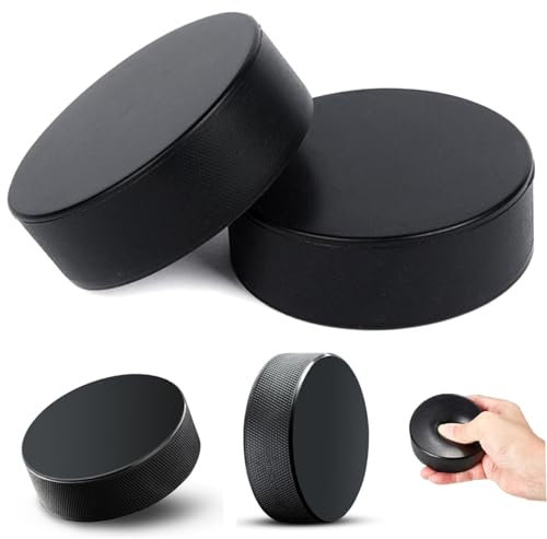 BEAHING Eishockey-Pucks, Schaumstoff-Eishockey-Pucks 4pcs tragen resistente Eishockey-Pucks Leichte Hockey-Pucks zum Üben und klassischem Training Soft Black Hockey Puck, Street Hockey Puck