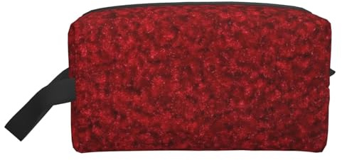 Rose Represents Love Print Aufbewahrungstasche – Große Reise-Kosmetik-Make-up-Tasche, tragbarer Organizer für Toilettenartikel, Zubehör, weiß, Einheitsgröße