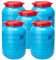 Garronda Fût en Plastique de 30 L Fût Alimentaire en Plastique HDPE Récipient pour Jardin GD-0055 Lot de 5 (Bleu, 30 litres)