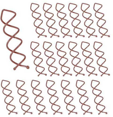 20 horquillas en espiral para el pelo, en espiral, se pueden utilizar para trenzar el cabello, pinzas giratorias para diferentes peinados (café)