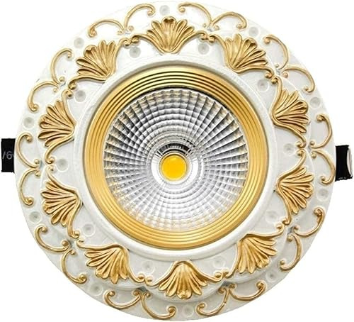UYCVT Recessed Lighting Housing Trim Kits 3W/5W European-Style Led Recessed Downlight Spotlight Cob Downlight Ceiling Light Hole Light Opening Embedded Integrated Spotlight Hob-4000k Nature Light 3w