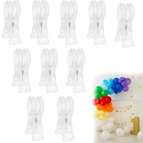 10 Stk Ballonbogen Clips, 6cm Große Ballongirlanden Clips Robuste Klammern für Fotografie Hochzeitsdekoration Basteln