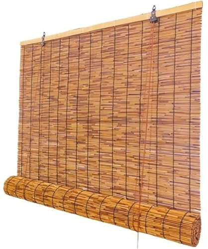 Bambusrollo Blickdicht Bambus Rollo Outdoor Wetterfest 180 cm Breit Bambus Jalousine Raffrollo 60x90 1.3x2.4 1.6x2.5 Wärmedämmung Wanddekoration(W 165 x L 240 cm)