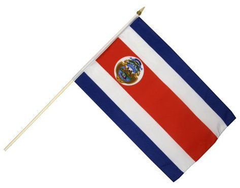 Flaggenfritze Stockflagge Costa Rica - 30 x 45 cm