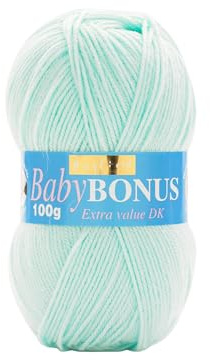 Sirdar Wool Hayfield Bonus DK Double Knitting, Baby Mint (853), 100g