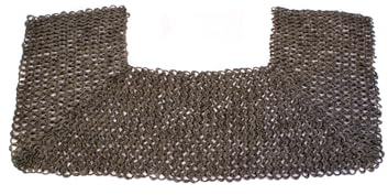 Ulfberth FRR Kettenkragen ID 8 mm Unbehandelt | Vernietet, Flat ring Round Rivet heads, Historische Mittelalter Replik, Reenactment, LARP, Kettenrüstung