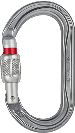 Petzl M33A SL OK-Karabiner, Schraubverschluss, Grau